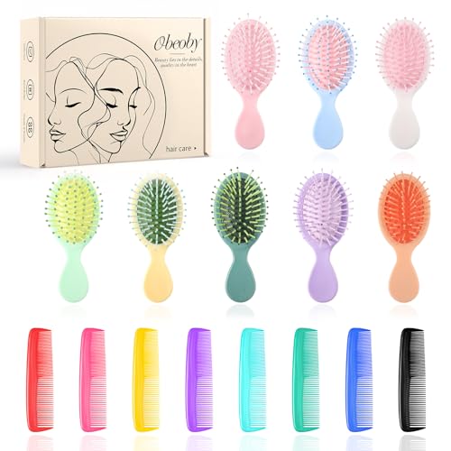 16Pack Mini Hair Brush and Wide Hair Combs Wet Detangling Brush for Most Hair Types Bachelorette Party Favors Gifts Bulk