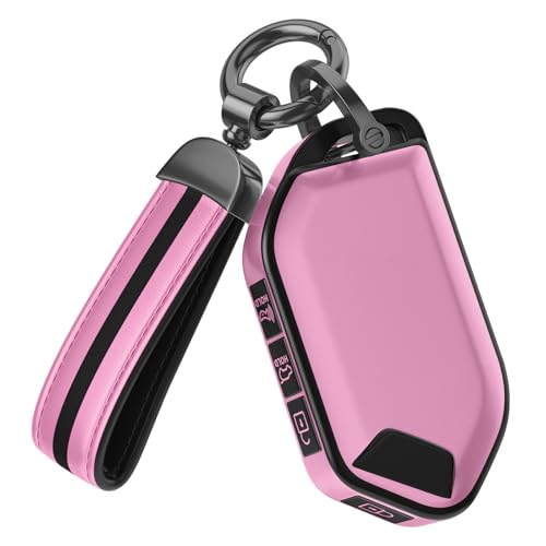 Image of for Kia Key Fob Cover Accessories,Matte TPU Material, with a Cute Leather Keychain,for Telluride,Carnival,K5 gt line，K5，Forte，K4，Sorento, Sportage and Other Models. (Iceberry Powder, Model-1)