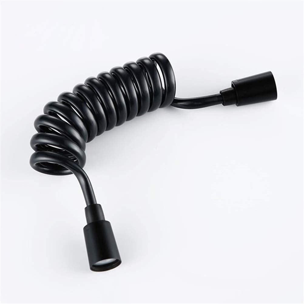 Manguera De Ducha Flexible De Estilo Negro con Resorte para Inodoro, Bidé Y Conexión De Manguera De 150 Cm.(D)