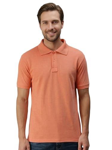 Image of Lux Cozi Men's Cotton Solid Polo Tshirt | Collar Tshirts | Half Sleeves | Stylish & Premium All Day Wear | Pack of 1