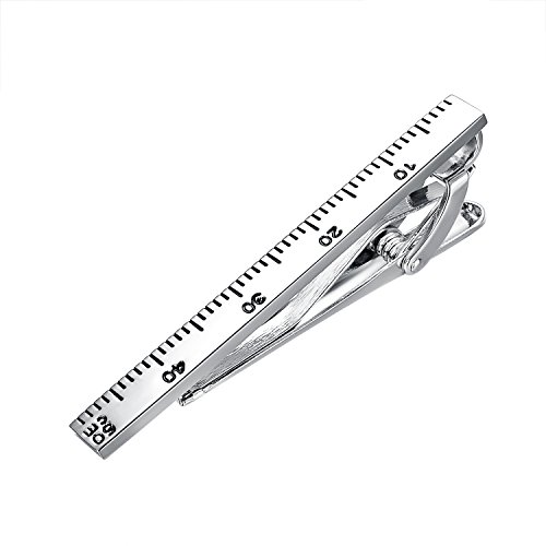 Yoursfs Rule Tie Clip for Men Cool Novelty Tie Pin Silver Plated Personalized Skinny Tie Bar