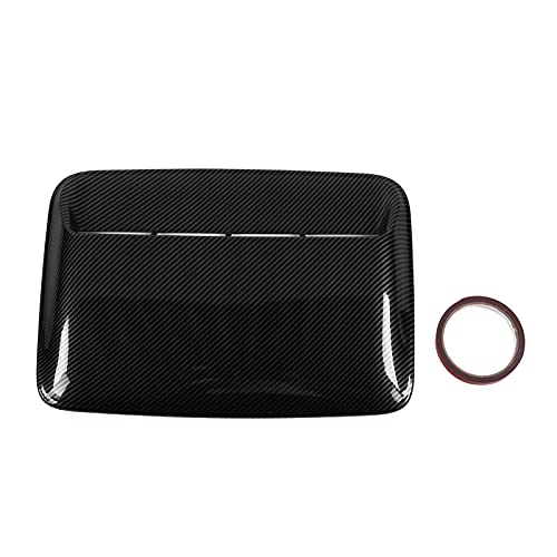 Aramox Bonnet Scoop Cover, ABS Carbon Fiber Hood Scoop Cover Universal for Automobile Modification Replacement(Carbon Fiber)