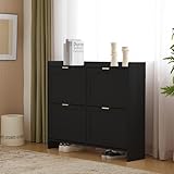 DESIGN RÉTRO ÉLÉGANT: Ce placard à chaussures allie l’élégance architecturale du mid-century et l’esthétique nostalgique, ajoutant raffinement à votre entrée.