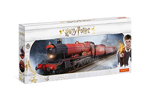 Hornby Hobbies Warner Brother's Harry Potter Hogwarts Express Electric Model Train Set Ho Track With Us Power Supply R1234M, Red & Black #TOP1
