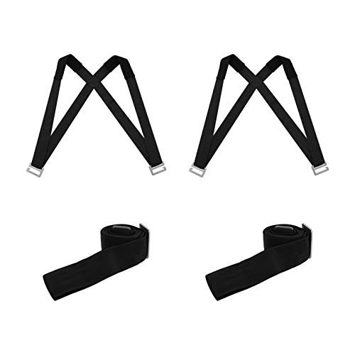 M MOKENEYE Moving Straps, 2 Person Lifting and Moving System, Adjustable Shoulder Lifting Moving Straps Belts for Moving Furniture, Household Appliances, Mattresses, Heavy Objects (Black)