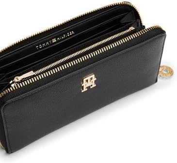 Tommy Hilfiger TH DISTINCT LRG ZA Kadın Cüzdan, Siyah, Tek Beden - Görsel 4