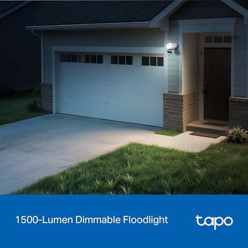 Image of Tapo 2K Outdoor Pan /Tilt Wired Floodlight Security Camera - 1500 Lm Dimmable, 360 AI Motion Tracking, Person /Vehicle Detection, 24 /7 Recording, Subscription-Free Local Storage or Optional Cloud, C710