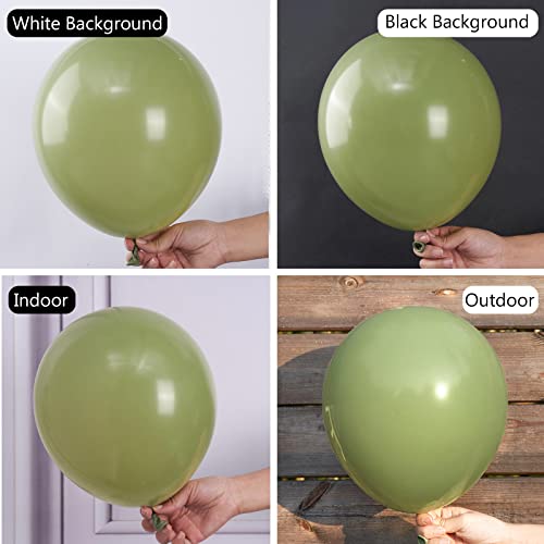 Image of PartyWoo Retro Green Balloons, 100 pcs 10 Inch Sage Green Balloons, Green Balloons for Balloon Garland Arch as Party Decorations, Birthday Decorations, Wedding Decorations, Baby Shower Decorations