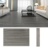 CELAVY フロアタイル 置くだけ 木目調 接着剤不要 フローリングシート 12枚入り 約1畳 フローリングマット 厚手1.5mm かんたん施工 キズ防止 模様替え 玄関 賃貸 キッチン トイレ 防水 リノベーション DIY 土足OK 初心者OK（12枚入り 約1畳分 木目W66）