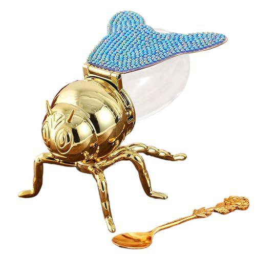 Contenitore per miele, bollitore per miele, barattolo decorativo da cucina, vaso per versare disordinato, elegante contenitore per casa, matrimonio, picnic, campeggio, cucina, famiglia, regalo, uso