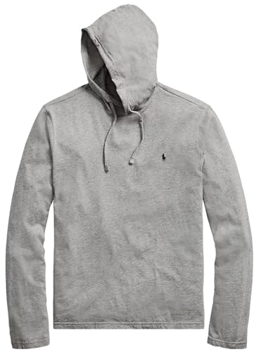 POLO RALPH LAUREN Men's Classic Fit Soft Touch Long-Sleeve Tee, Hooded Grey Heather, XXL