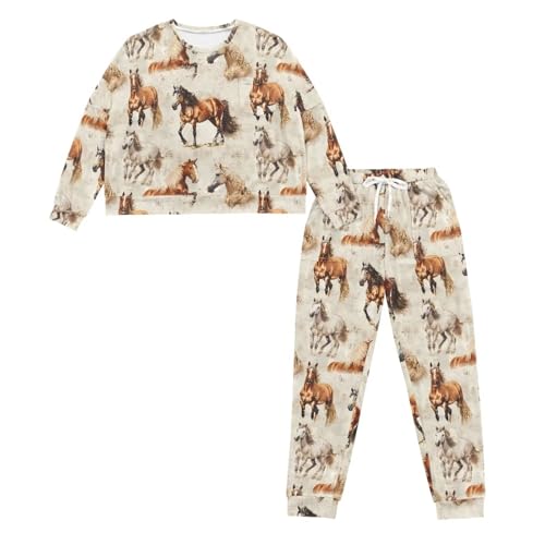 Image of Womens Lounge Set Long Sleeve Soft Pajama Sets