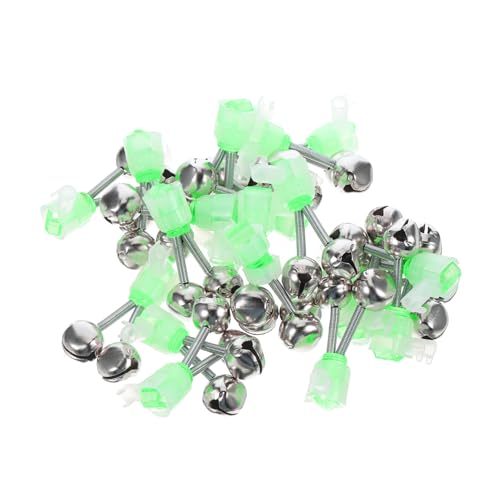 balacoo Fishing Rod Bells 10 Pack Alert Bells for Night Fishing Plastic and Alloy Clip-on Easy to Attach