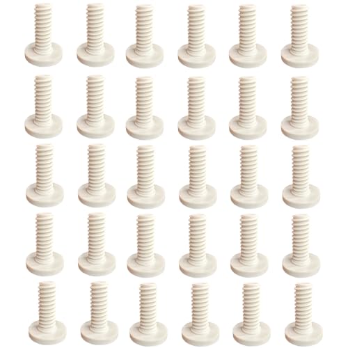 Image of 30 PCS Long Bolts Compatible with Suncast Storage Sheds Sheds for Suncast /Craftsman Resin Storage Sheds, Replacement Screws Compatible with Suncast Storage Sheds Shed Accessories (30 PCS White)