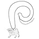 YAYAKO Edelstahl Golden Retriever Hundehalskette Kette Anhänger 18K Gold Halskette Hund Geschenke für Hundeliebhaber Frauen Mädchen (Versilbert Mops Halskette)