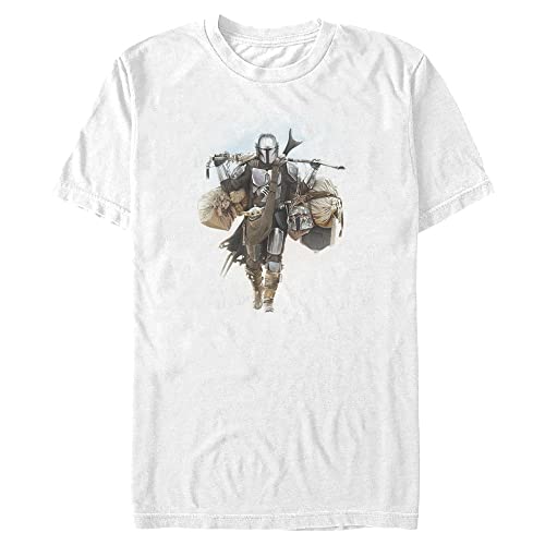 T-shirt Star Wars Homme Walking Mando en Coton Confortable