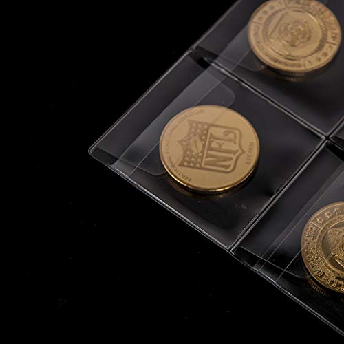 Image of 120 Pocket Coin Binder Pages 2.44 inch Collection Album Holder 10 Pcs | OSOPOLA Acidfree PVC 62x62mm Pockets Fit Coins With A Diameter Below 57mm 10 Binder Sheets 12 Pockets /Sheet CS03212