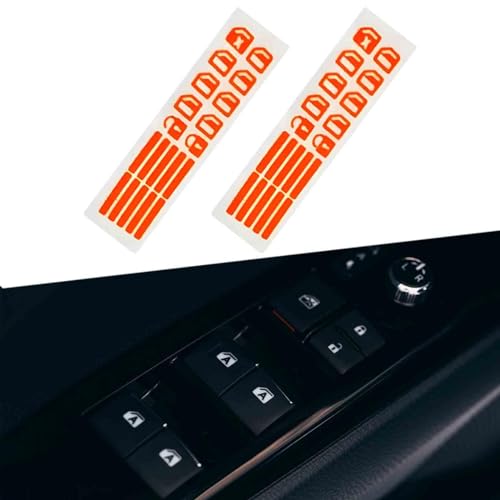 Image of 2X Car Control Switch Button Luminous Stickers Auto Night Fluorescent Decals Red