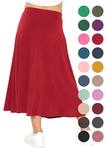 Image of STRETCH IS COMFORT Girls Skirts Flowy A Line Knee Length and Ankle Length | Elastic Waist, Kids School Skirt, Girls Maxi Skirt, Black Skirt For Girls, Faldas Para Ninas, Girls Long Skirt, Long skirts