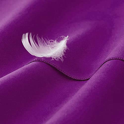 Serviette microfibre violette lot de 2 pour sport et camping - 4