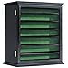 DisplayGifts 49 Golf Ball Display Case Cabinet Wall Rack Holder Frame with Lockable Door, Wall Mounted or Stand a Counter Top Black Finish Great Golfer's Gift