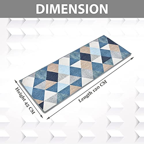 ishro home 3D Printed Bedside Runner Nylon Carpet Anti Skid for Home/Kitchen/Kitchen/Living Area/Office Entrance. (Crystals, 22 X 55)