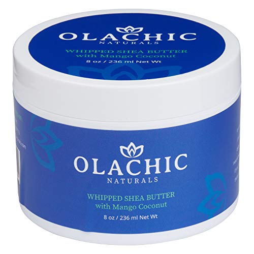 OlaChic Naturals Whipped Body Shea Butter with Mango Coconut| Moisturizing Skin Cream that Nourishes & Softens the Entire Body | Shea Butter Lotion| Mango Shea Butter -8oz