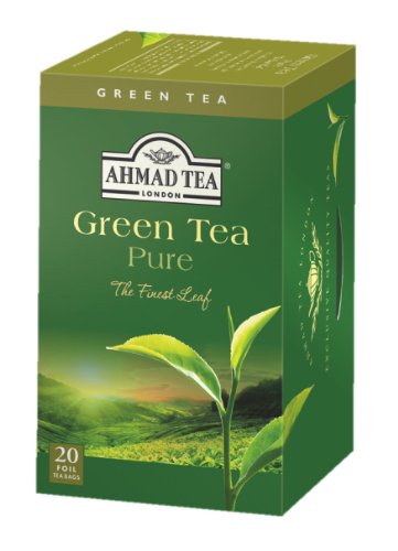 Ahmad Tea Green Tea Pure, 20-Count Boxes (Pack of 6)