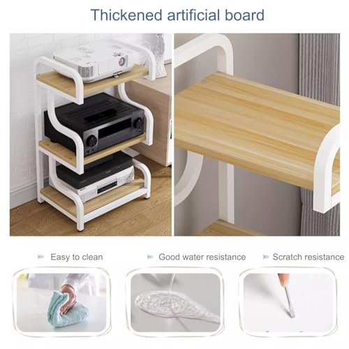 Meuble audio stéréo bois pour organiser décodeur, console et platine - 5