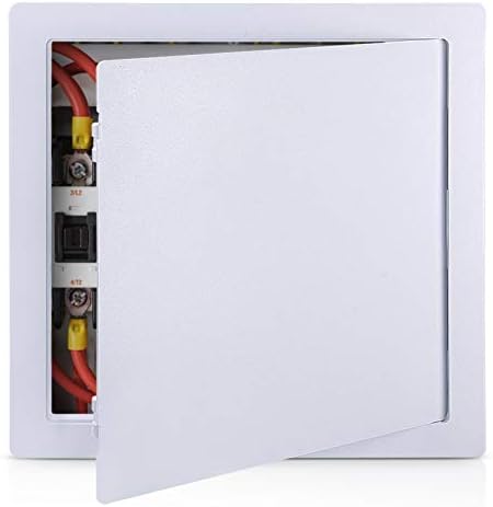 PNKKODW Plumbing Access Panel for Drywall 12 x 12 Inch Plastic Access Door Removable Wall Access Panel Ceiling Reinforced Hinged Durable White
