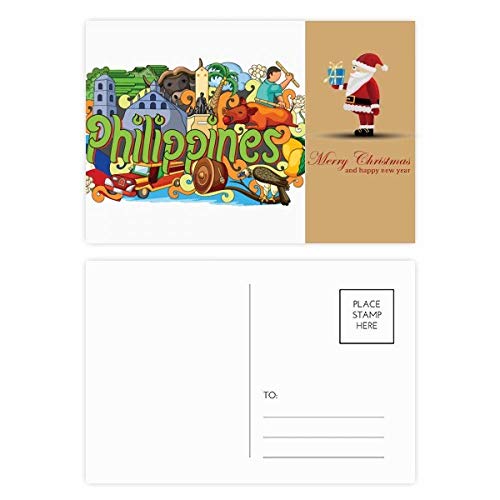 Cartes postales Camiguen Philippine Graffiti Père Noël lot de 20 pour correspondance de fête