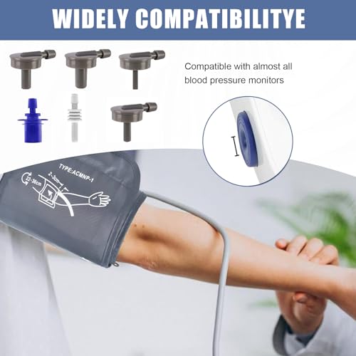 Blutdruckmanschette Oberarm 22-32cm Mmanschette Blutdruckmessgerät, Blutdruckmanschette Oberarm Blutdruck Manschette Universal Tragbare Männer Frauen mit 6 Steckverbinder 6 Größen