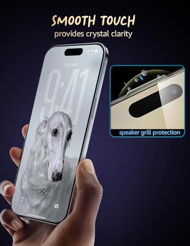Image of DD SON Military Grade 360 Degree Privacy Tempered Glass for iPhone 17 Pro Max (6.9 inch) - Anti-Spy Screen Protector with Accessories Kit, Shatterproof & Scratch Resistant Screen Guard