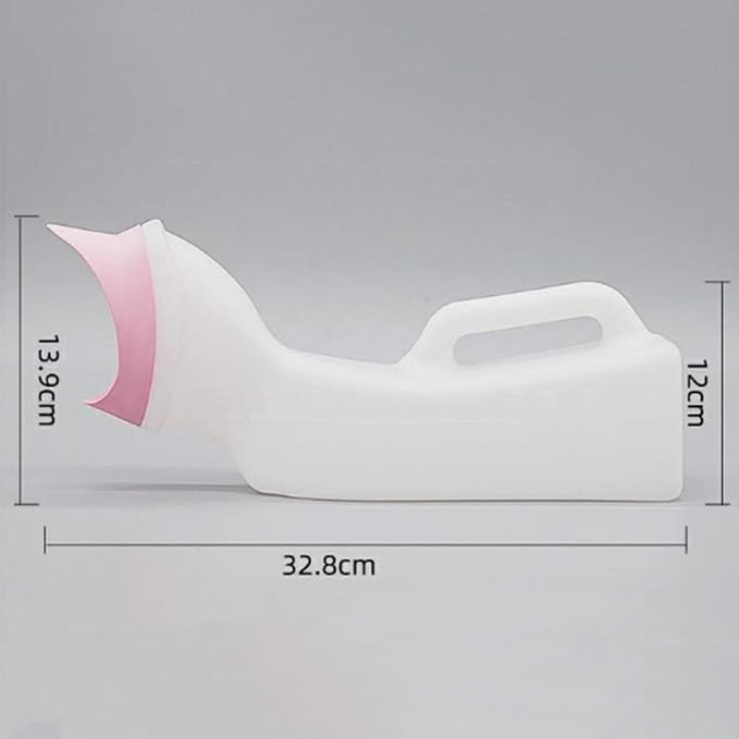 Orinal femenino portátil boca suave 1200 ml miniatura 2