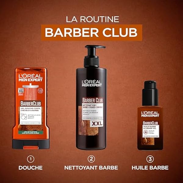 L Oréal Paris Men Expert Barber Club Мужской гель 3-в-1 для душа волос и бороды 1-300 мл - Набор из 6 шт.