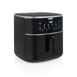 Princess Freidora de aire de 8 litros, termostato ajustable, función temporizador, cesta extraíble, capacidad de 8 litros