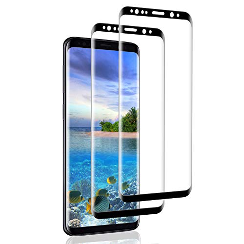 SNUNGPHIR 2 Pack Protector de Pantalla para Samsung Galaxy S9 Plus,[3D Curvo Full-Cover] Cristal Templado Galaxy S9 Plus, 9H Dureza,Sin Burbujas, Alta Definicion, Vidrio Templado para Galaxy S9 Plus