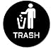 2 Premium Quality Trash & Recycle Stickers (1 Trash Sticker + 1 Recycle Sticker) for Use on Trash Cans & Recycle Bins; 4