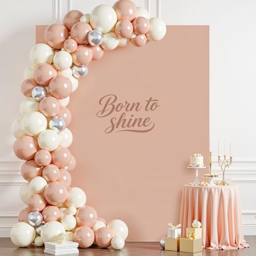 Square Backdrop Arch Cover Nude 6.6FT x 5.2FT Square Arch Backdrop Covers Stretchy Spandex Fitted Square Backdrop Cover for Birthday Party Wedding Ceremony Banquet Decoration