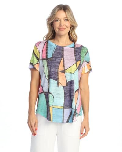 Jess & Jane Burnout Short-Sleeve Top - AJ4