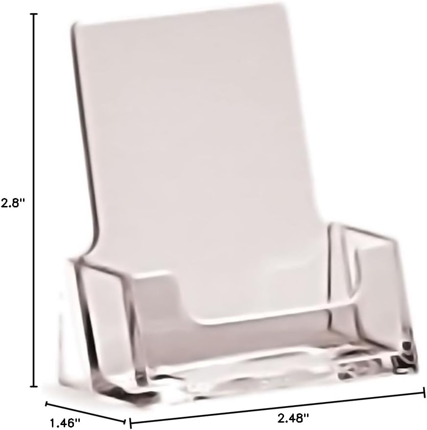 Taymar VBC56 Portrait Business Card Holders - Transparent (Pack Of 10)
