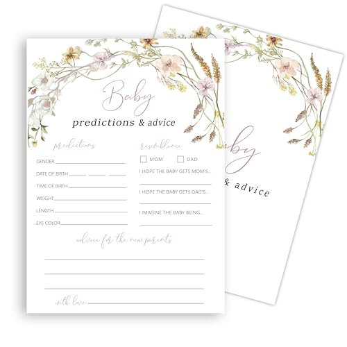 patcate Baby Predictions & Advice Cards For Baby Shower Games Activities