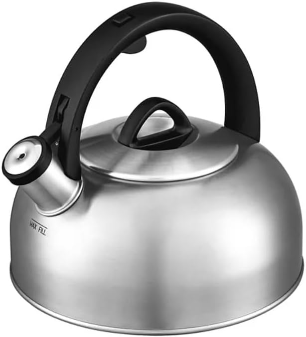 Cuisinart Hervidor de té profesional de acero inoxidable cepillado de 2 cuartos de galón de agua silbante