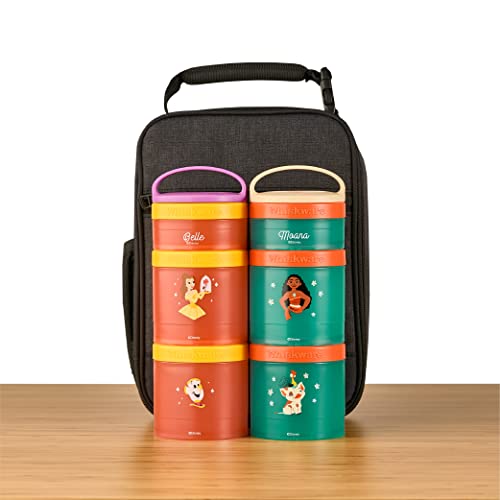 Whiskware Disney Stackable Snack Containers For Kids And Toddlers, 3 Stackable Snack Cups For School And Travel, Jasmine And Magic Carpet #TOP5