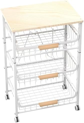 4-Layer Fruit Basket Kitchen Food Storage Organizer and Storage R...