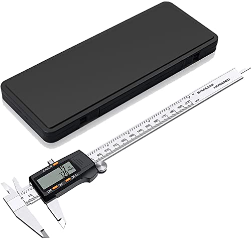 eSynic Professional 200mm Digital Vernier Caliper Electronic Vernier Calipers 8 Inch Stainless Steel Digital Caliper with Fractions Inch Metric Conversion and LCD Screen for Designers Engineers etc