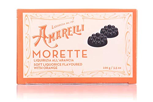 Amarelli - Morette - Small blackberries of soft liquorice flavoured with natural orange - 100 gr