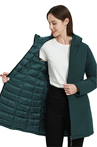 Bellivera Women Puffer Jacket Reversible Spring and Winter Fashion Warm Quilted Long Hooded Padded Bubble Coat3