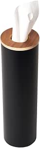 Yamazaki Home Rin Round Tissue Case - Slim Steel & Wood Container For Car Cup Holder Or Tabletop, Small - View #11