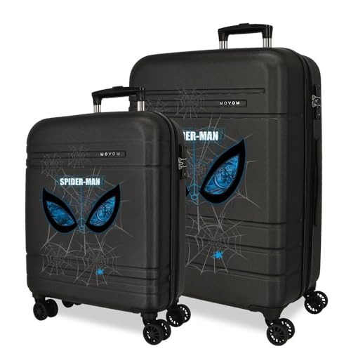 Valises Spiderman Extensibles Grand Volume Bagage à Main Rigide ABS TSA Noir